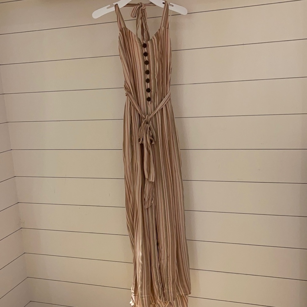 American Eagle wide leg halter jumpsuit
